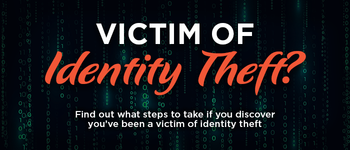 Victim of Identity Theft? Identity Theft can affect your tax records. Find out what steps to take if you discover you've been a victim of identity theft.