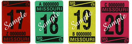 Year Tab on License Plate