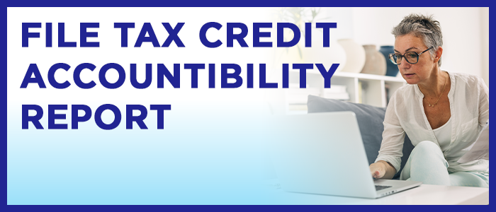 File your tax credit accountability report