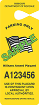 Military Award Placard  Military Award Placard